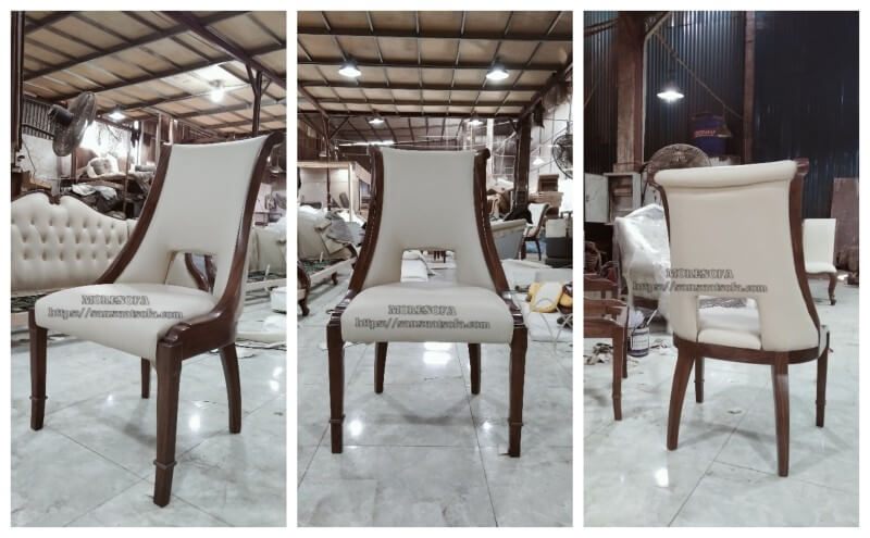 Sản phẩm ghế ăn gỗ óc chó bọc da cao cấp - Sản phẩm ghế ăn gỗ bán chạy nhất tại morehome