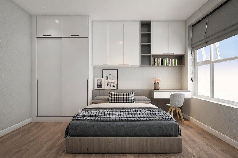 Mẫu tủ quần áo cửa lùa phòng ngủ con